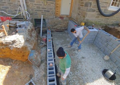 havertown pa foundation wall construction